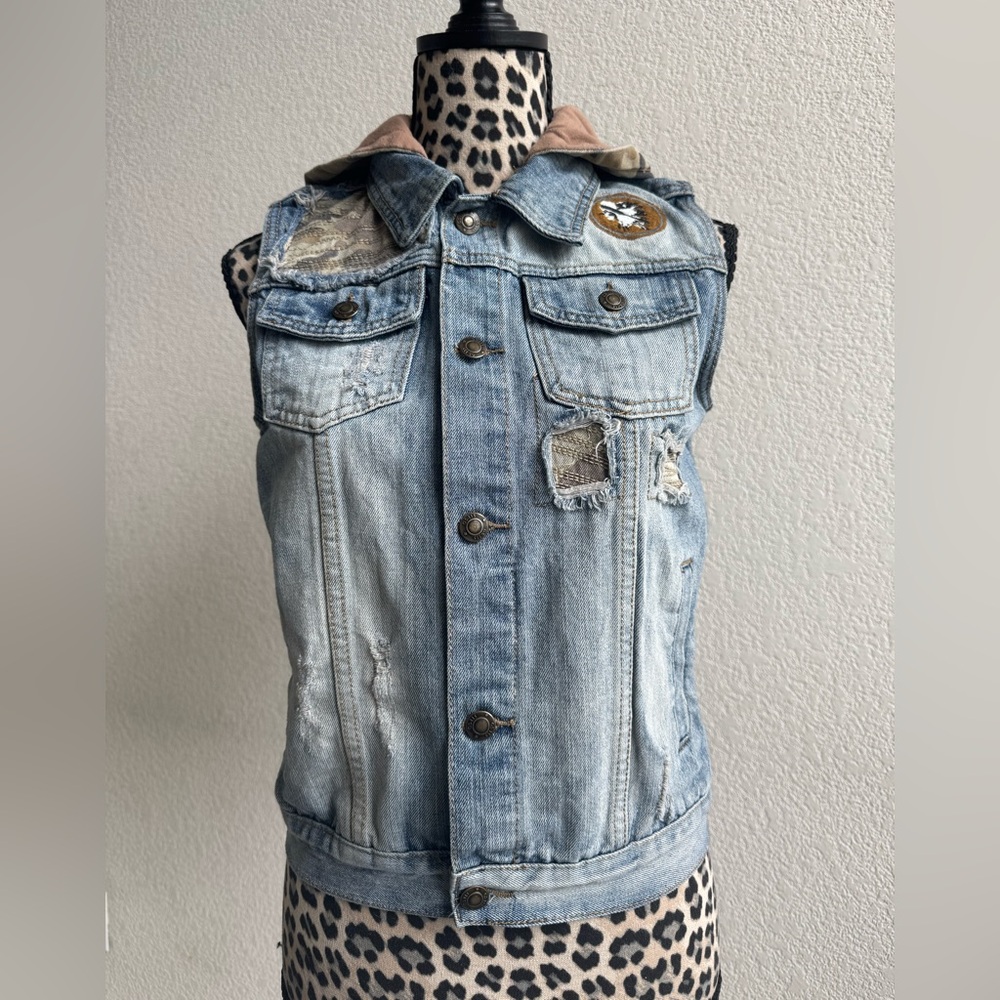 Vintage GS-115 Distressed Denim Vest